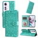 thumbnail image 1 of Funda tipo cartera FOXDOCK para OPPO F25 Pro , diseño girasol en relieve, cuero PU, cierre magnético, soporte y tarjetero, 1 of 5