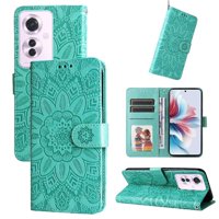 Funda Tipo Cartera Foxdock Para Oppo F25 Pro , Diseño Girasol En Relieve, Cuero Pu, Cierre Magnético, Soporte Y Tarjetero