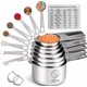 thumbnail image 1 of Juego de Medición de 16 Piezas KPKitchen de Acero Inoxidable, 1 of 8