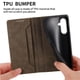 thumbnail image 2 of Funda tipo cartera con bloqueo RFID para Samsung Galaxy A56 Con tapa abatible, portatarjetas, cierre magnético, TPU y soporte Marrón, 2 of 6