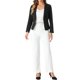 thumbnail image 2 of BLAZER DE NEGOCIOS INSPIRE CHIC para mujeres, oficina de trabajo, chaquetas de traje casual elegantes, abiertas al frente, L Negro, 2 of 6