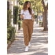 thumbnail image 2 of Pantalon Buzo Jogger Deportivo Casual Ajustable 285g Algodon Camel Oscuro Liso L, 2 of 3