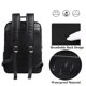 thumbnail image 5 of Mochila CHAO RAN de piel para portátil de 15,6 pulgadas, impermeable, negra, 5 of 8