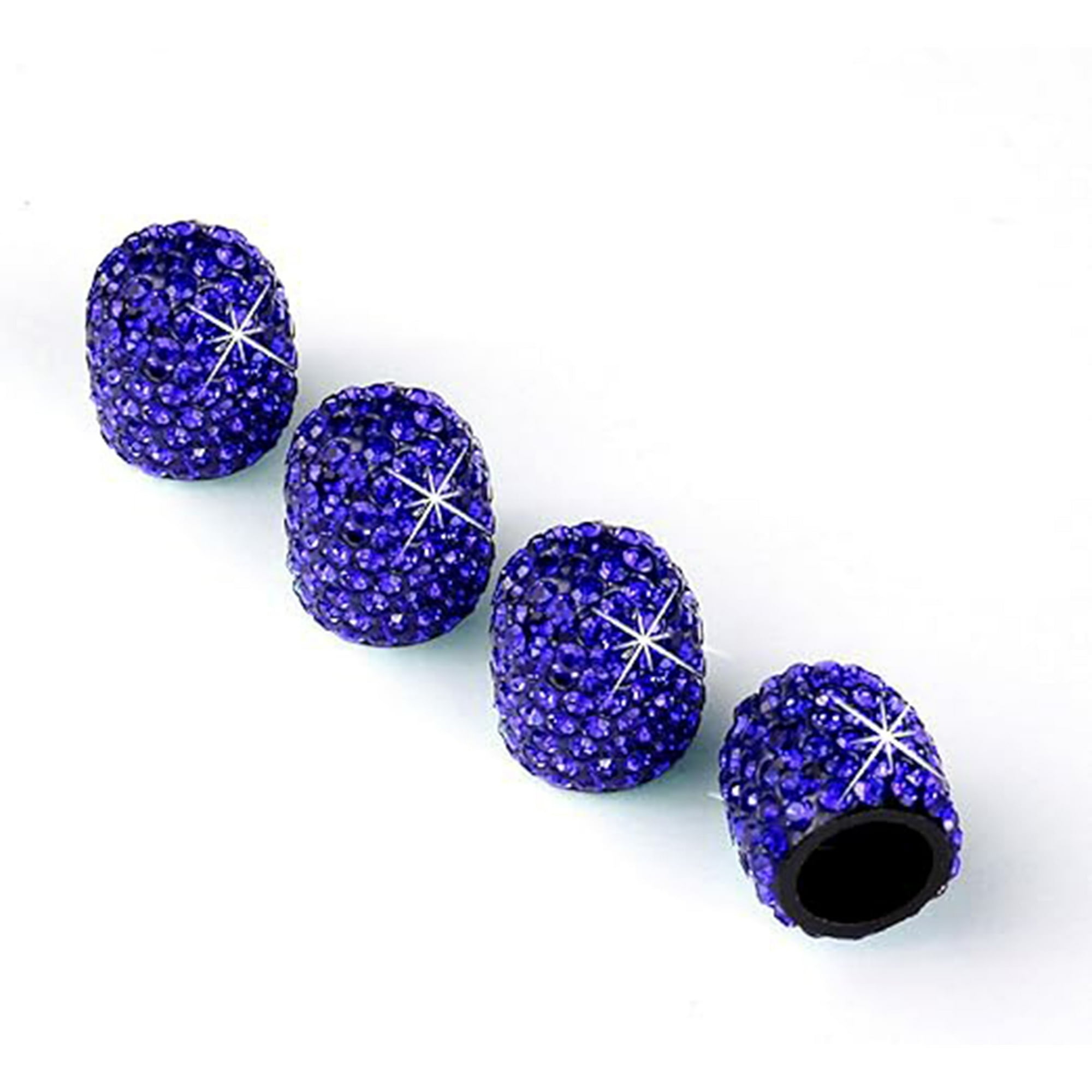 Veat00l - 4 Tapones De Válvula De Neumáticos De Automóviles Hechos A Mano, Con Diamantes Artificiales, Para Válvulas De Neumáticos De Automóviles, Atractivos Accesorios De Automóviles A Prueba De Polvo