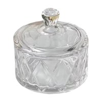 Magideal - Tarro De Cristal Para Dulces Con Tapa, Tarro De Almacenamiento, Azucarero, Cuenco Para Dulces Para Decoración De Mesa, Hogar, Boda, Fiesta, Sala De Es Patrón De Diamante