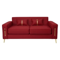 Muebles New - Sofa Paris Tres Cuerpos Rojo Lino