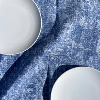 Decoexpress - Camino De Mesa Cancún Liso 160X40 Cm – Azul Texturizado