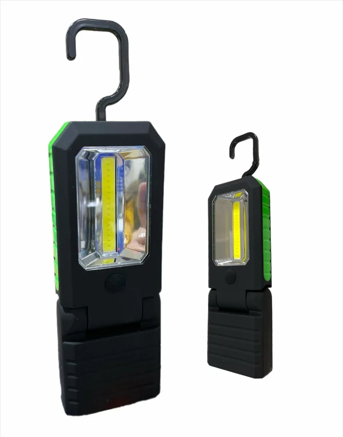 Genérico - Pack 12 Unidades De Linternas 1 Cob 3 Led Con Imán Y Gancho Blanco