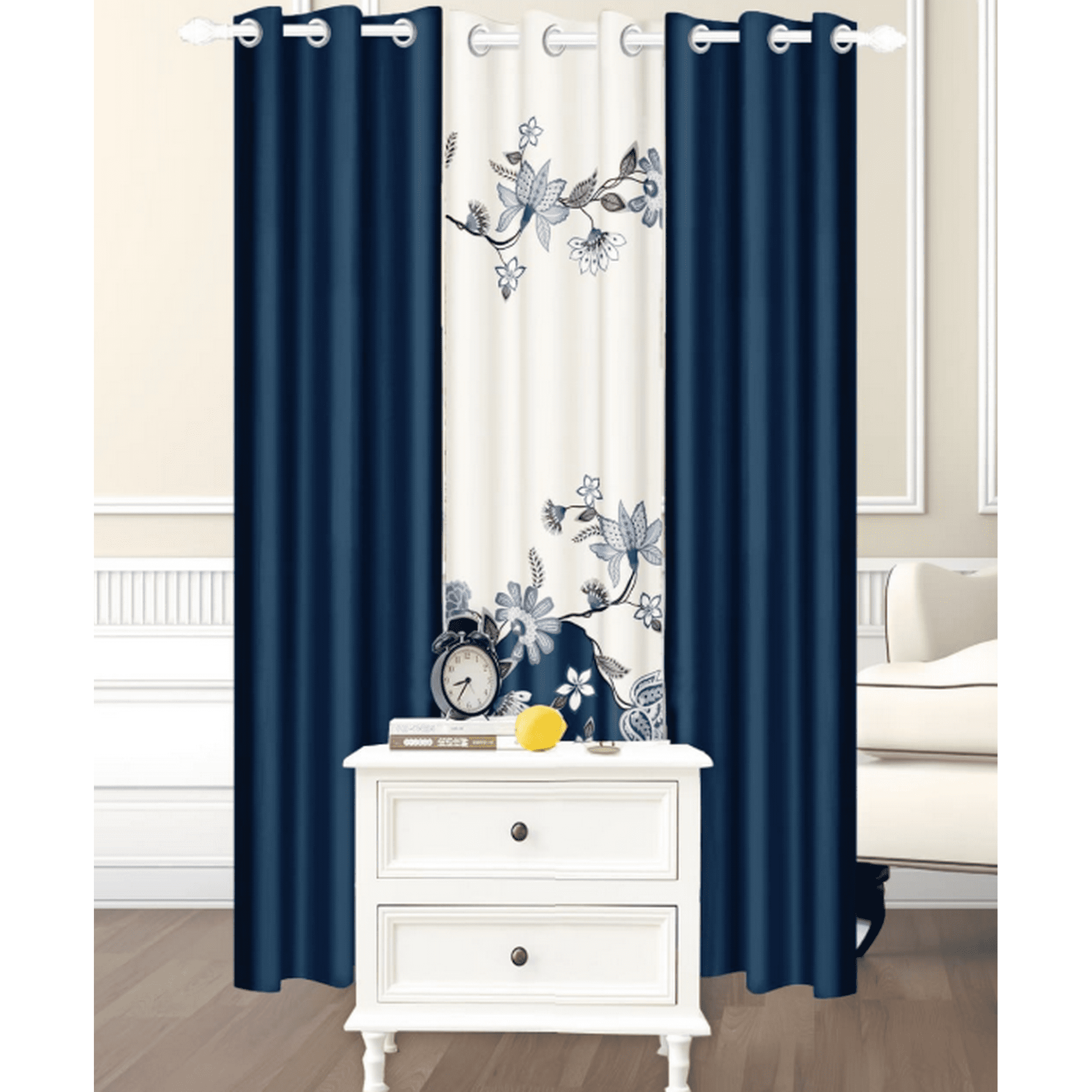 Angeles Del Hogar - Cortinas De Tela 3 Paños 97x220cm