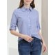 thumbnail image 5 of INSPIRE CHIC Camisas de Mujer con Botones, Mangas Largas Enrollables, Cuello con Solapa, Talla M Azul, 5 of 8