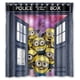 thumbnail image 1 of Cortina de ducha de Doctor Who y Minions, juego de cortina de baño con ganchos, tamaño 66 x 72 pulgadas, 1 of 3