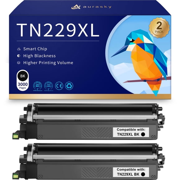 Cartucho de tóner AURASKY TN229XL negro para Brother