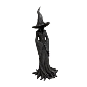 Bothyi - Escultura De Resina De Estatua De Bruja De Halloween Para El Porche De Entretenimiento De La Casa Embrujada