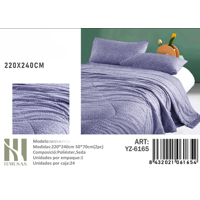 Mundo Shopping - Plumon Con Diseño Azul 2 Plazas Imusa 240X220Cm