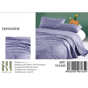 Mundo Shopping - Plumon Con Diseño Azul 2 Plazas Imusa 240X220Cm