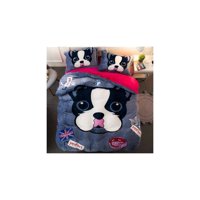 Genérico - Cobertor Chiporro 1 1/2 Plazas - Bull Dog Inglés Infantil