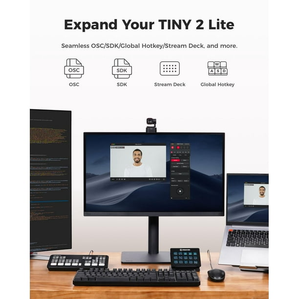 Cámara Web Obsbott Tiny 2 Lite 4K AI Tracking PTZ | Lider