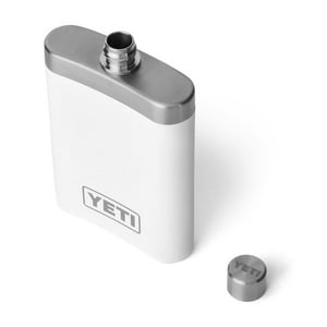 Frasco Yeti De 200 Ml, Acero Inoxidable 18/8, Con Embudo, Color Blanco