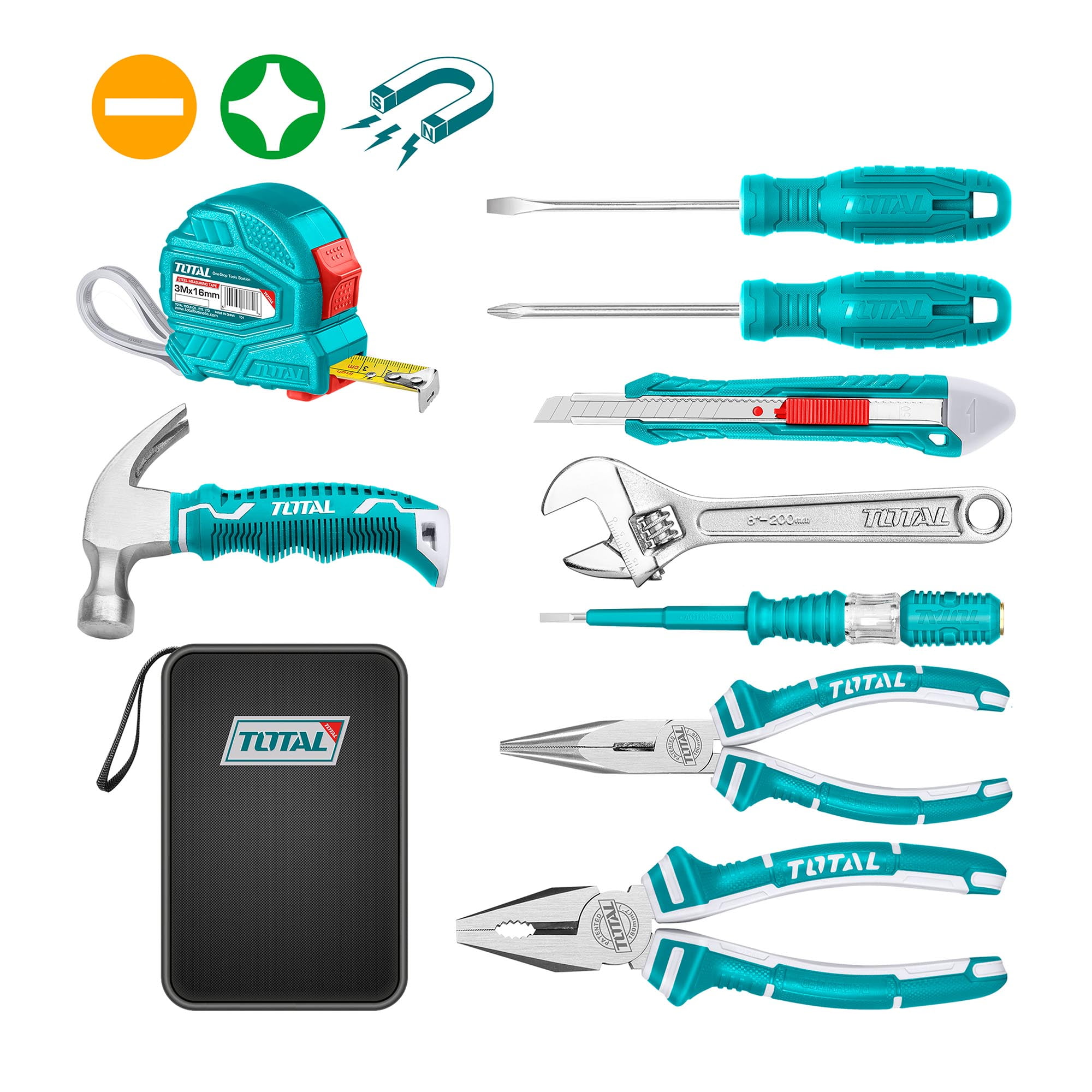 Juego De Herramientas Manuales 9 Piezas Total