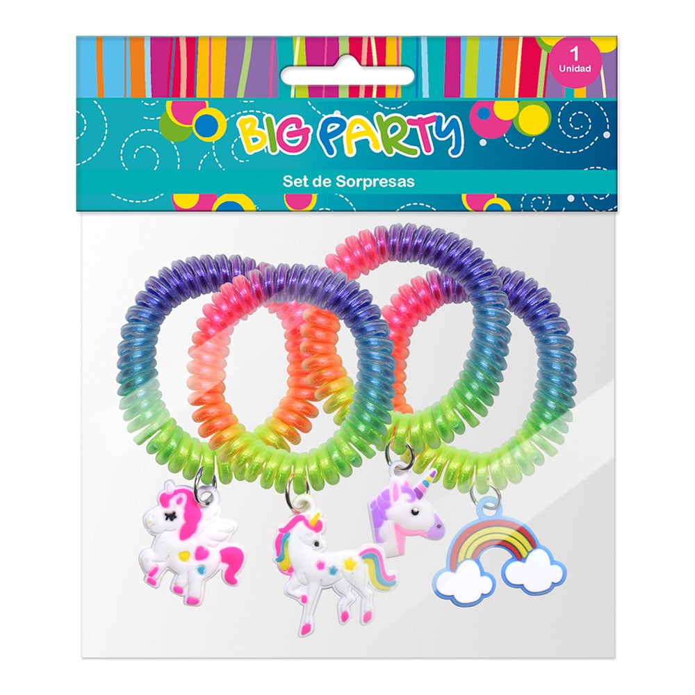 Set Sorpresas 4 Pulseras Unicornios Big Party