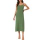 thumbnail image 2 of INSPIRE CHIC Vestido de Noche de Mujer de Rayón Suave sin Mangas con Tirantes Finos y Cuello Redondo para Primavera Verano Talla 2XL Verde Militar, 2 of 6