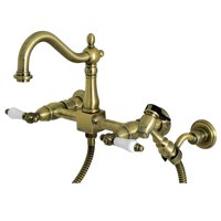 Grifo Kingston Brass Heritage Para Montaje En Pared Con Pulverizador