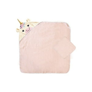 Pumucki - Set Toalla Con Capucha Unicornio Rosado
