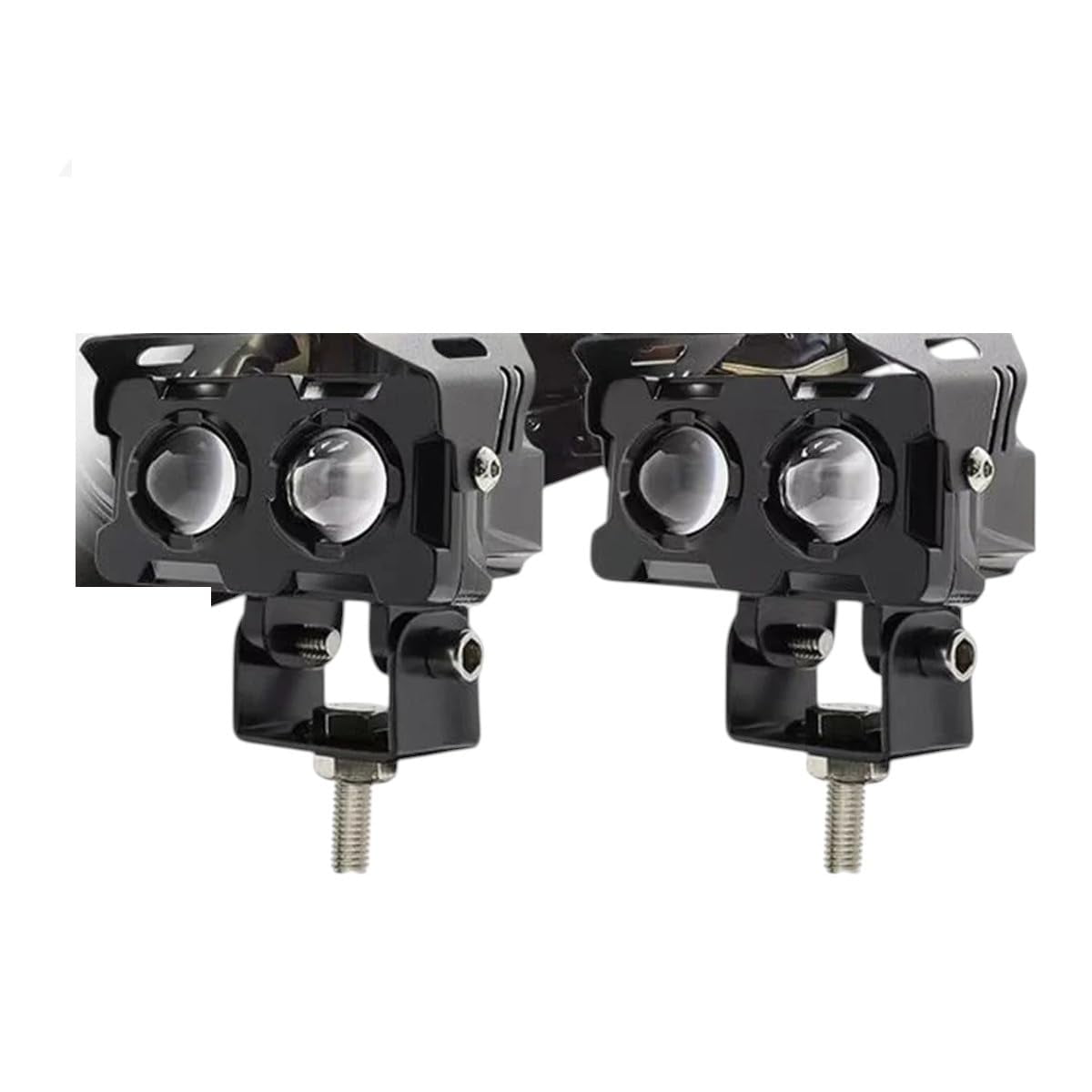 Xusx111 - 2 Paquete Led Luces De Conducción - Niebla Auxiliar Punto De Trabajo Luz Vainas Impermeable Doble Color Para Motocicleta Fuera De La Carretera Camión Tractor Barco