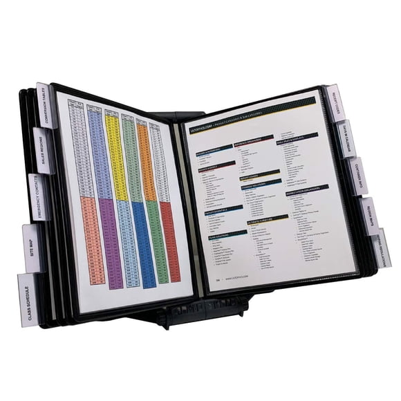 Organizador de escritorio Ultimate Office AdjustaView de 10 bolsillos, negro