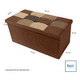 thumbnail image 2 of Puff Baul Plegable Organizador 76x38 Tela Mix Café, 2 of 4