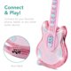 thumbnail image 5 of Guitarra de juguete para niños Best Choice Products de 19 pulgadas, rosa, con soporte para micrófono, 5 of 7