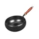 thumbnail image 1 of Wok De Hierro Con Mango De Madera Martillado A Mano De 9,45 Pulgadas Para Hoteles, Campings Y Restaurantes., 1 of 5