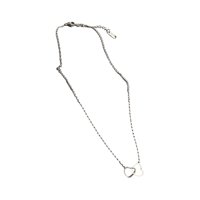 Magideal - Collar De Corazón Para Mujer, Colgante Simple De Doble Corazón Abierto, Collar Para Niñas, Gargantilla De Corazón Pequeño, Joyería Para Adolescentes Y Plata