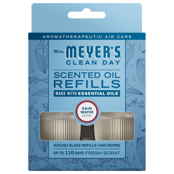 Recargas de aceite aromático Mrs. Meyer's Clean Day Rain Water 20 mL x2