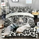 thumbnail image 3 of Juego de cama con estampado de tigre blanco, 3 of 3