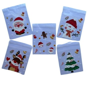 Genérico - Bolsas Navidad C 10X10+2Cm Autoadhesivas 100 Un Blanco