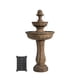 thumbnail image 1 of Fuente de agua solar XBrand de 99 cm, de 2 niveles, para exterior, de resina, 1 of 8