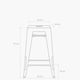 thumbnail image 5 of Taburete Medio 66 Tolix Asiento Metal Blanco, 5 of 5