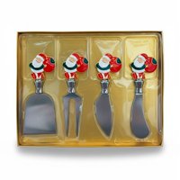 Wakeshome - Set De Utensilios Navideños Para Queso Cuchilleria Para Queso Acero Inoxidable