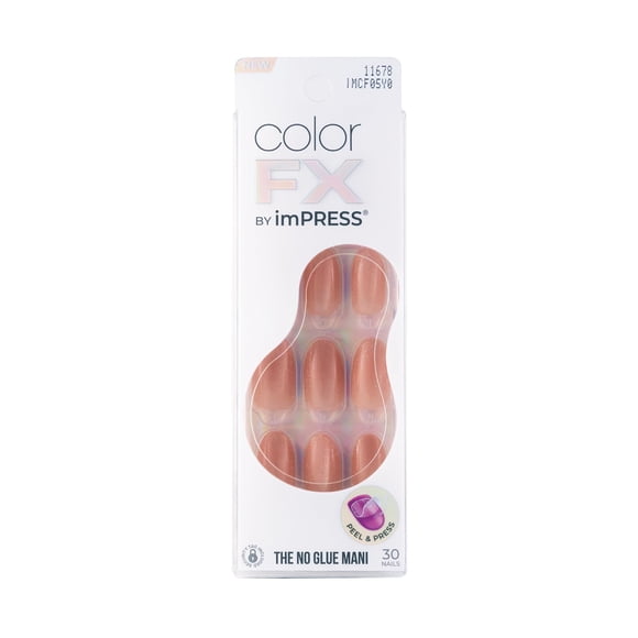 Press On Nails KISS Impress Color FX No Glue Mani, 30 unidades