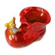thumbnail image 2 of Portalápices Botas Estatua Decoración Manualidades Contenedor De Bolígrafos Adorno De Mesa Pájaro Rojo, 2 of 5