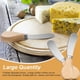 thumbnail image 5 of Juego de 12 cuchillos para untar mantequilla y queso de acero inoxidable con mango de bambú para sándwiches, crema, tartas de queso y condimentos., 5 of 7