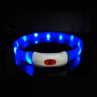 Max - Collar Led Para Perro Recargable 50 Cms Azul