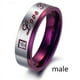 thumbnail image 4 of Stylish Purple Couple Stainless Steel Rings for Weddings and Engagements - Perfect Gift for Him or Her, 4 of 4