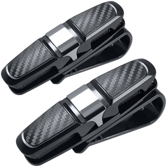 Soportes para gafas FineGood para parasol de coche, paquete de 2, color negro