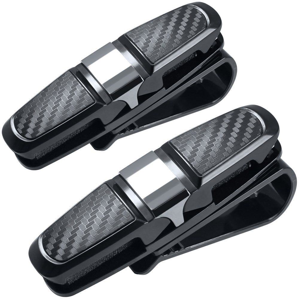 Soportes Para Gafas Finegood Para Parasol De Coche, Paquete De 2, Color Negro