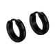 thumbnail image 1 of 316L Acero Inoxidable Hombres Mujeres Pendientes De Aro Huggie Clip De Oreja Piercing Negro, 1 of 3