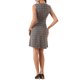 thumbnail image 3 of INSPIRE CHIC Vestidos de mujer a cuadros de pata de gallo por encima de la rodilla sin mangas ajustados y acampanados XL Café, 3 of 6