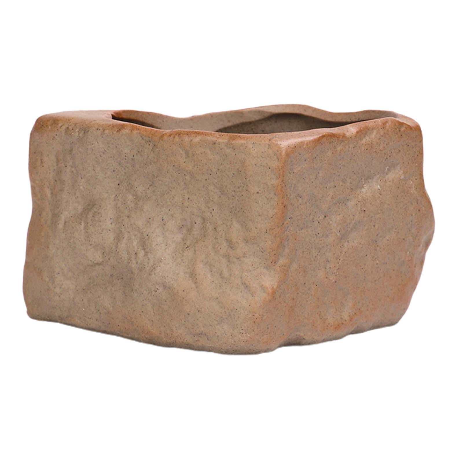 Ioensy - Soportes De Plantas Con Forma De Piedra Para Macetas Suculentas De Cerámica Para Festivales, Bodas, Estilo Interior A Y Grande