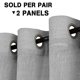 thumbnail image 2 of Cortinas H.VERSAILTEX de lino semitransparente, 2 paneles, 132 x 274 cm, color Dove, 2 of 7